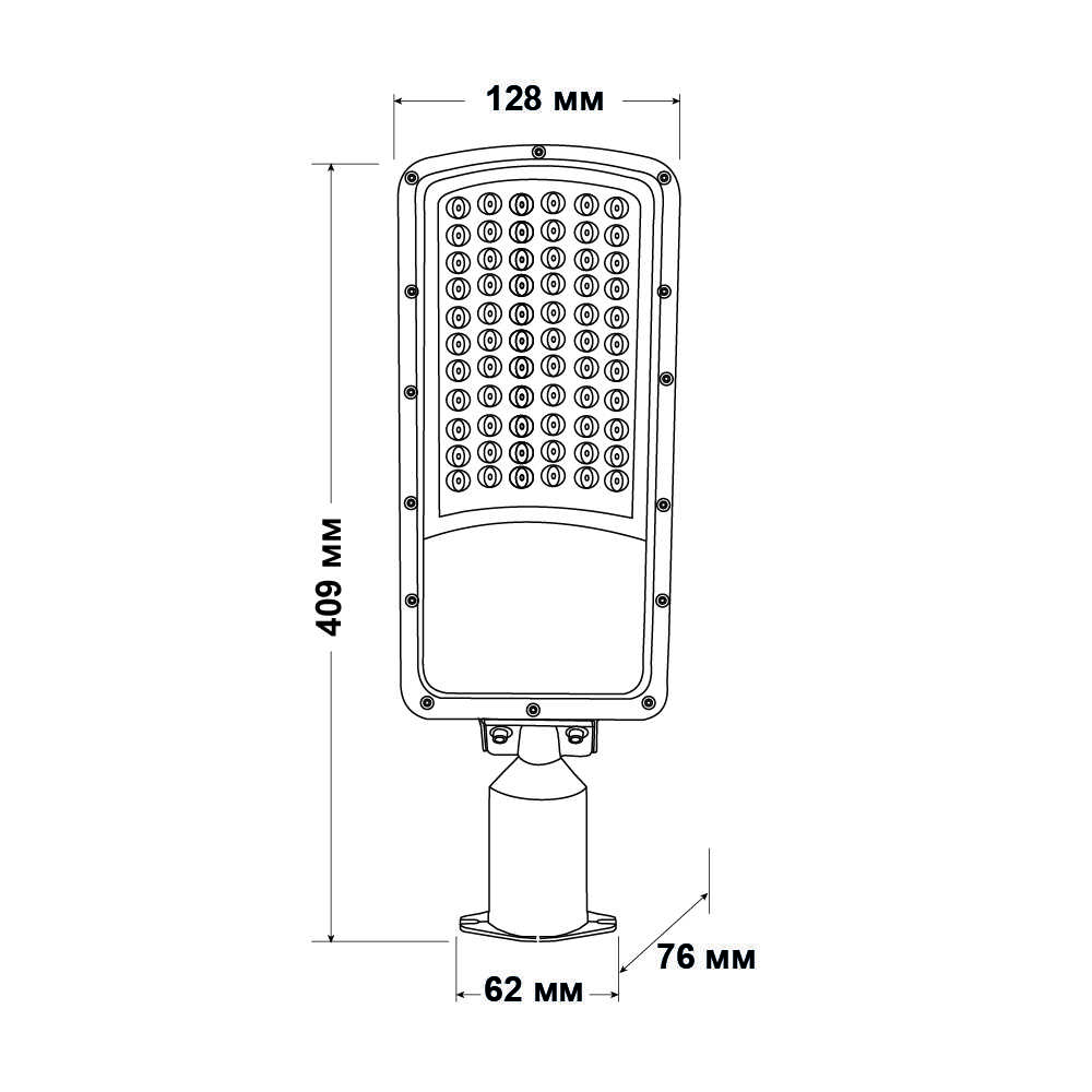 Светильник уличный VIOLUX CONCORD 30W 3900Lm 5000K ( 430322 )